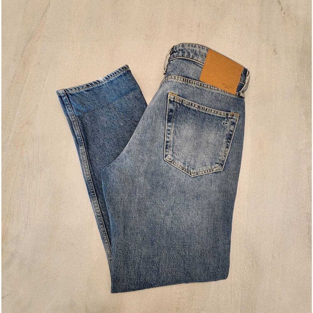 rag & bone Blue Straight Leg Jeans